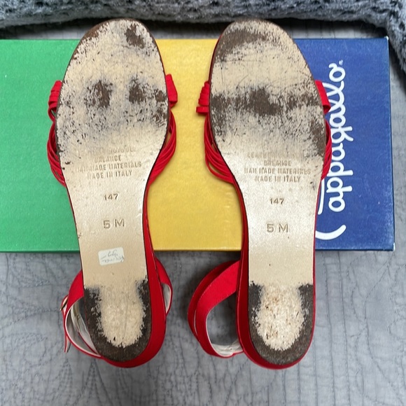 Red Pappagallo Vintage Vibe Sandals Size 5 - Picture 6 of 16